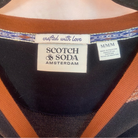 Scotch & Soda Black and Brown Short Sleeve Tee Medium - Picture 2 of 10
